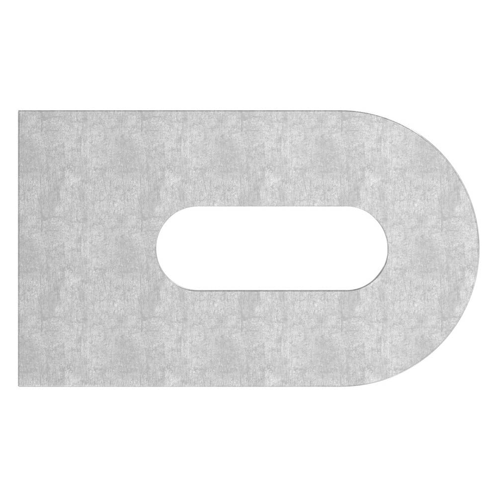 Anschweißlasche 50 x 30mm, Stärke 6mm, roh, mit 25 x 9mm Langloch