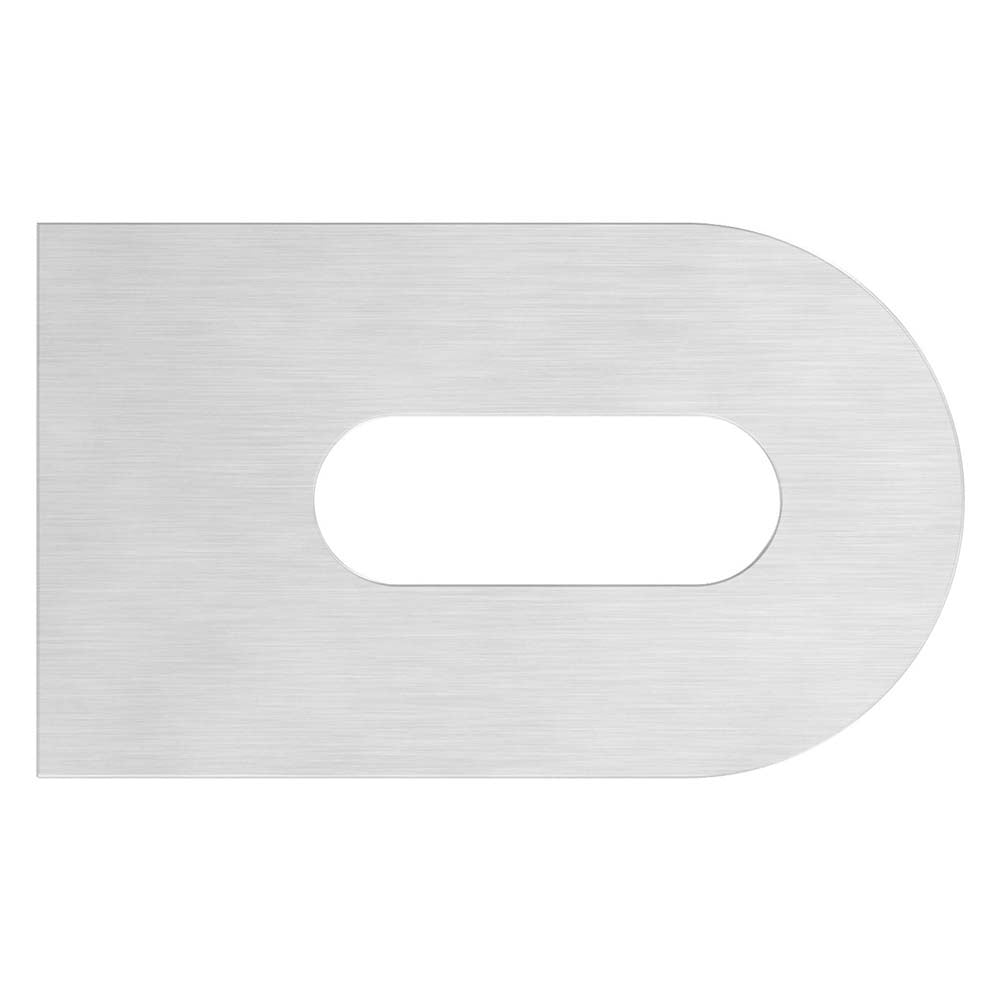 Anschweißlasche 50 x 30mm, Stärke 4mm, beidseitig geschliffen, mit 25 x 9mm Langloch