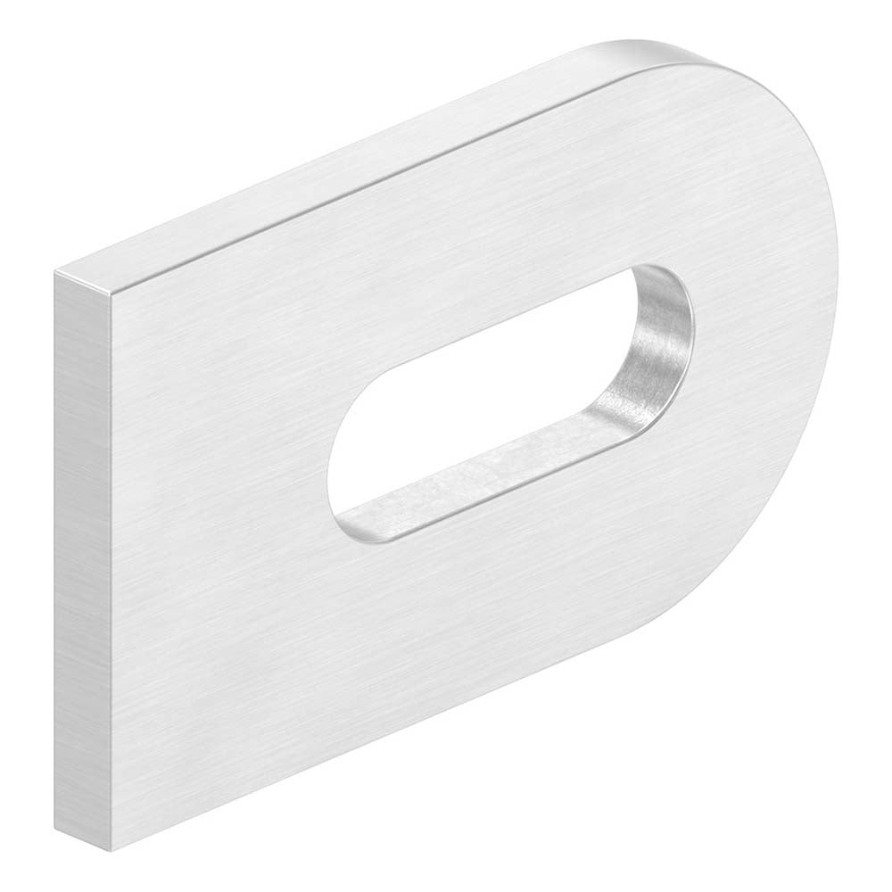 Anschweißlasche 50 x 30mm, Stärke 4mm, beidseitig geschliffen, mit 25 x 9mm Langloch