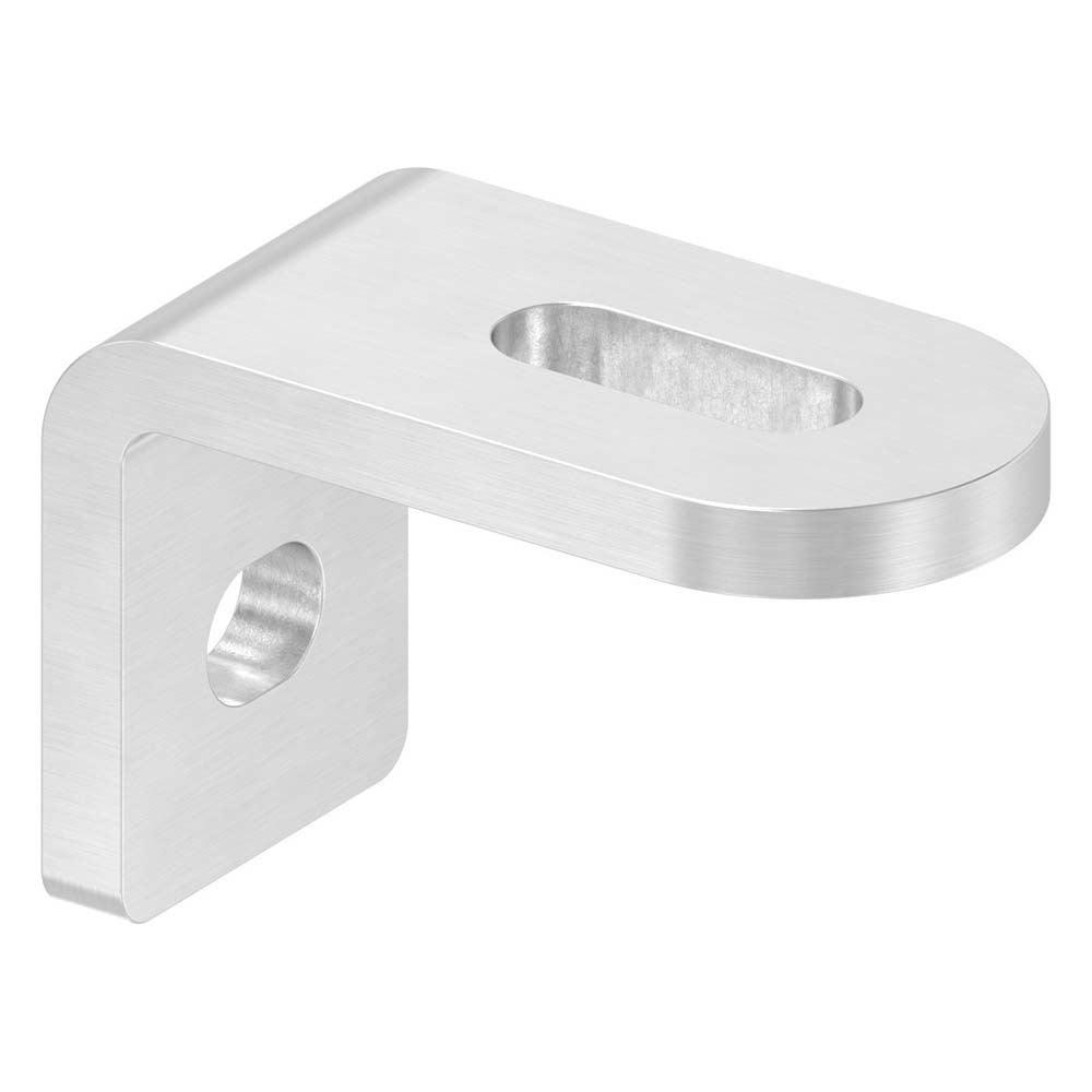 Anschweißlasche 60 x 40 x 30mm, Stärke 6mm, beidseitig geschliffen, mit zwei 25 x 9mm Langlöchern