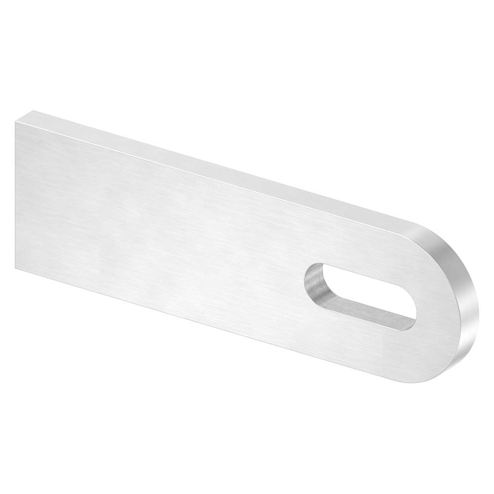 Anschweißlasche 100 x 30mm, Stärke 6mm, beidseitig geschliffen, mit 25 x 9mm Langloch