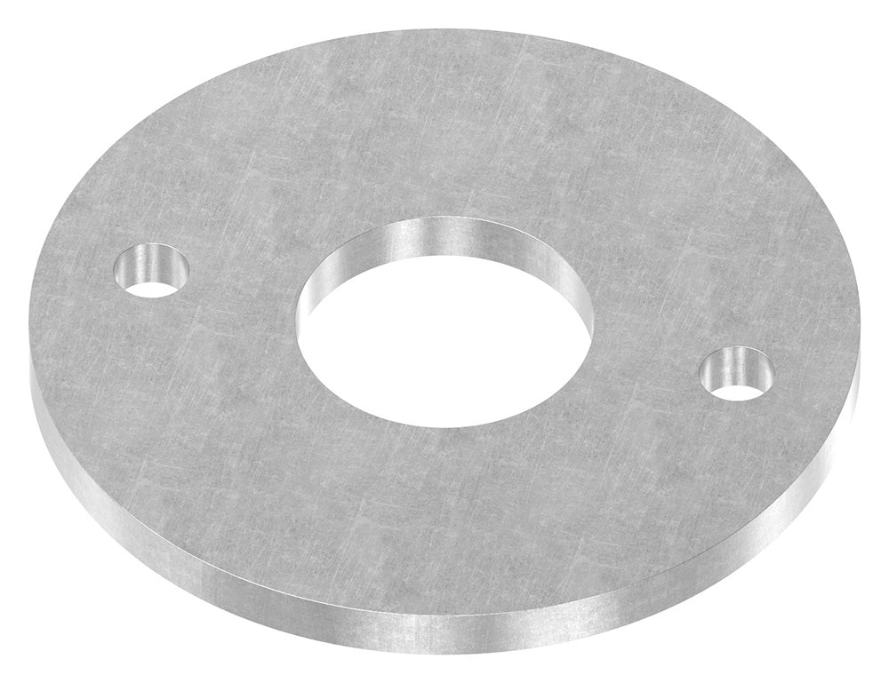 Ronde ø 120mm, Stärke 8mm, mit zwei ø 11mm Bohrungen und ø 43mm Mittelbohrung, Stahl roh