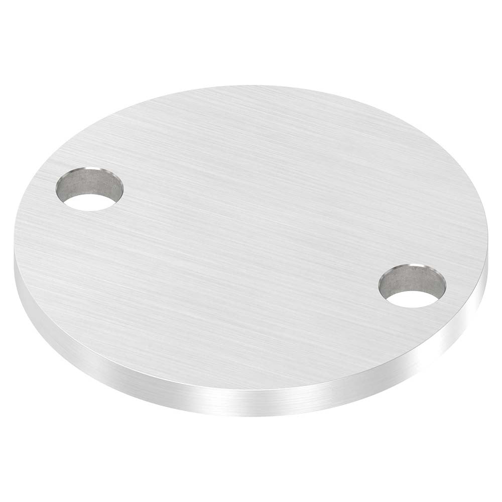 Ronde ø 80mm, Stärke 6mm, mit zwei ø 11mm Bohrungen, einseitig geschliffen, mit Längsschliff
