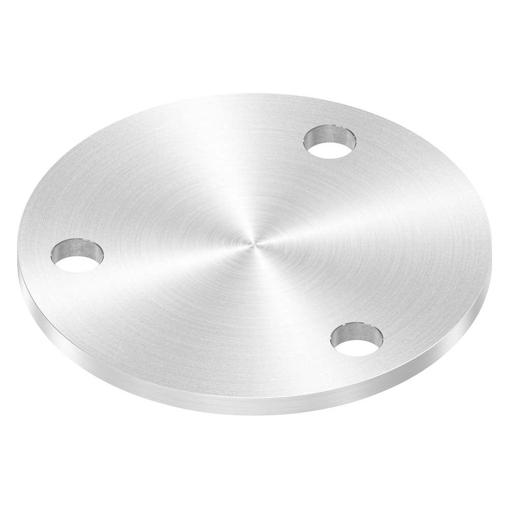 Ronde ø 120mm, Stärke 6mm, mit drei ø 13mm Bohrungen, einseitig geschliffen, mit Rundschliff
