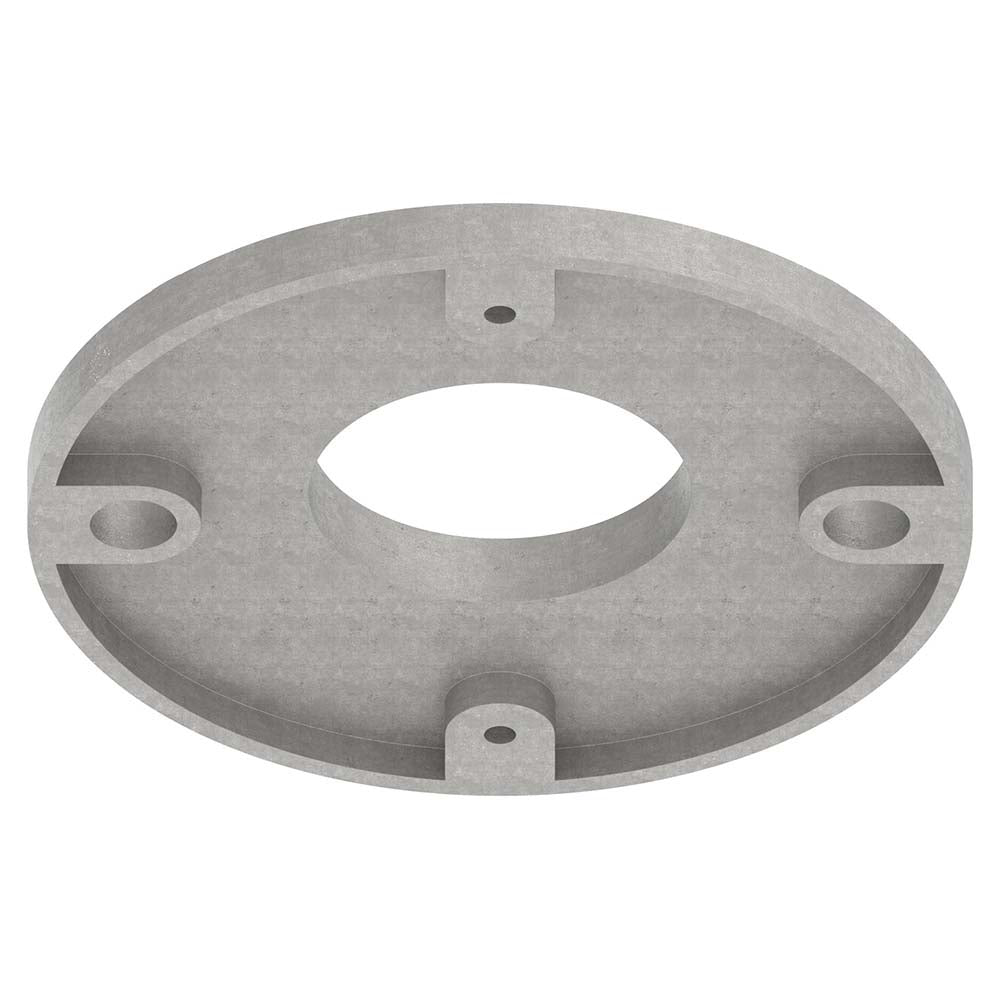 Ankerplatte ø 120 x 8mm, Höhe 15mm, mit 2 x ø 11mm und 2 x ø 4mm Bohrung, für Rohr ø 48,3mm
