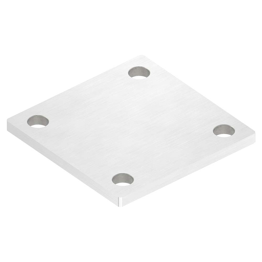 Ankerplatte 92 x 92mm, Stärke 6mm, mit vier ø 11mm Bohrungen, einseitig geschliffen