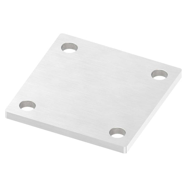 Ankerplatte 92 x 92mm, Stärke 6mm, mit vier ø 11mm Bohrungen, einseitig geschliffen