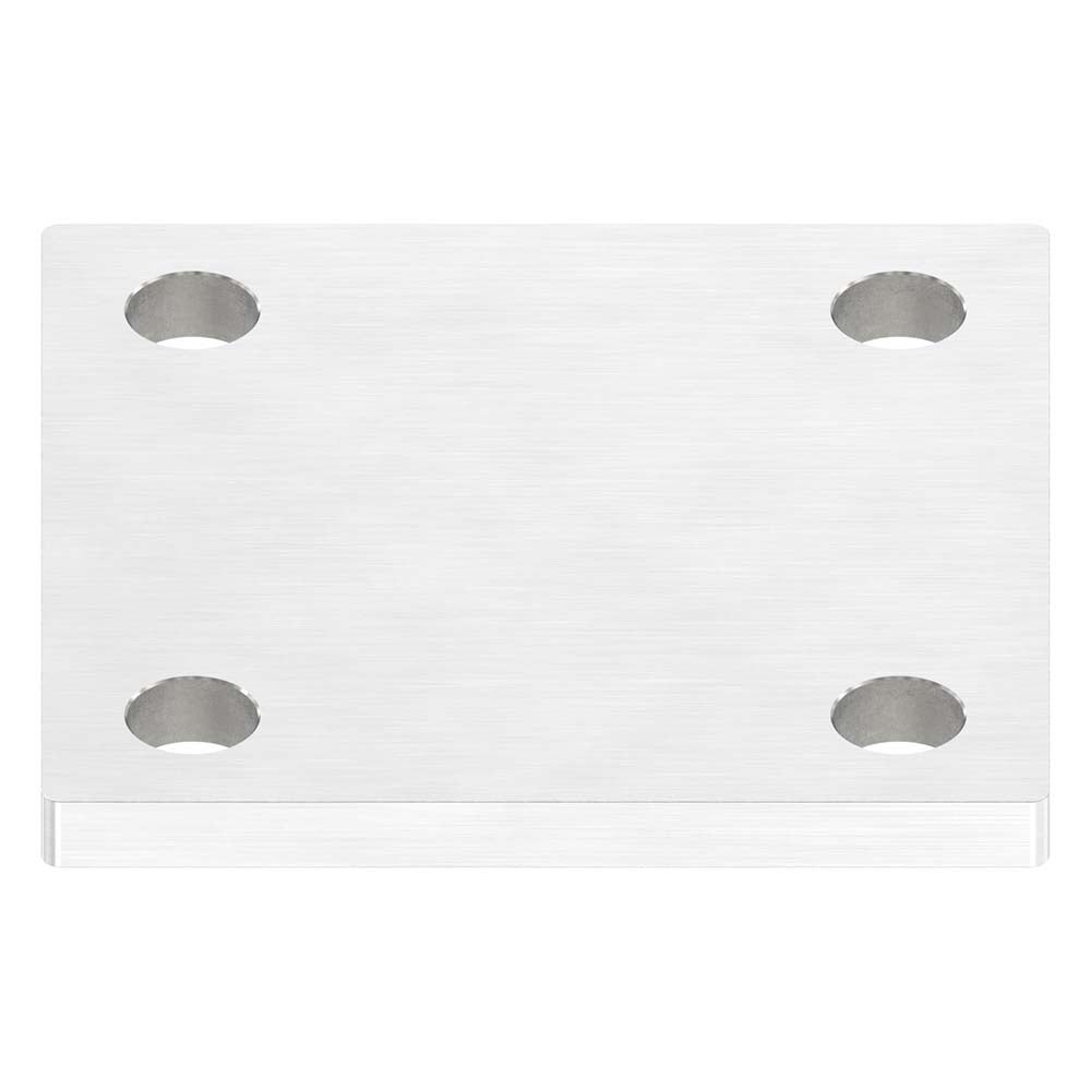 Ankerplatte 100 x 100mm, Stärke 8mm, mit vier ø 13mm Bohrungen, einseitig geschliffen