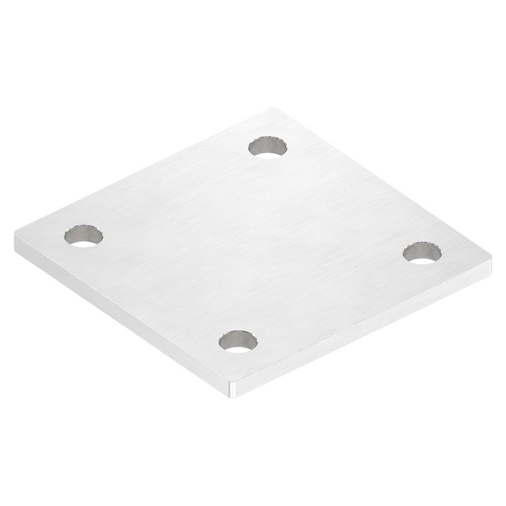 Ankerplatte 100 x 100mm, Stärke 6mm, mit vier ø 11mm Bohrungen, einseitig geschliffen
