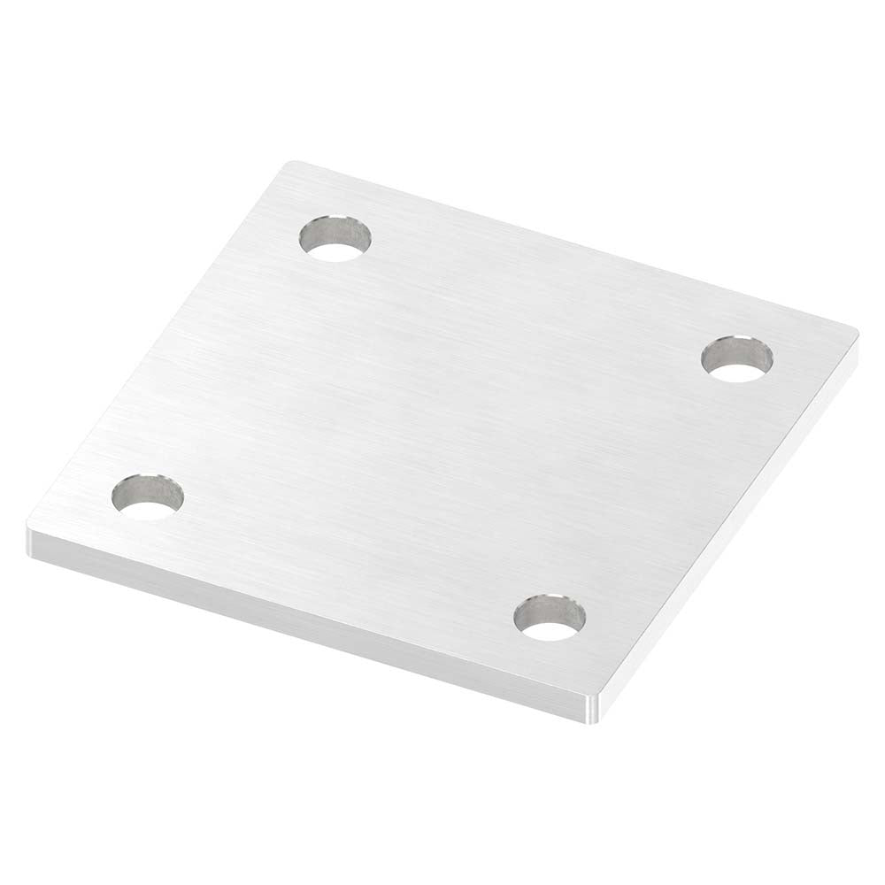 Ankerplatte 100 x 100mm, Stärke 6mm, mit vier ø 11mm Bohrungen, einseitig geschliffen