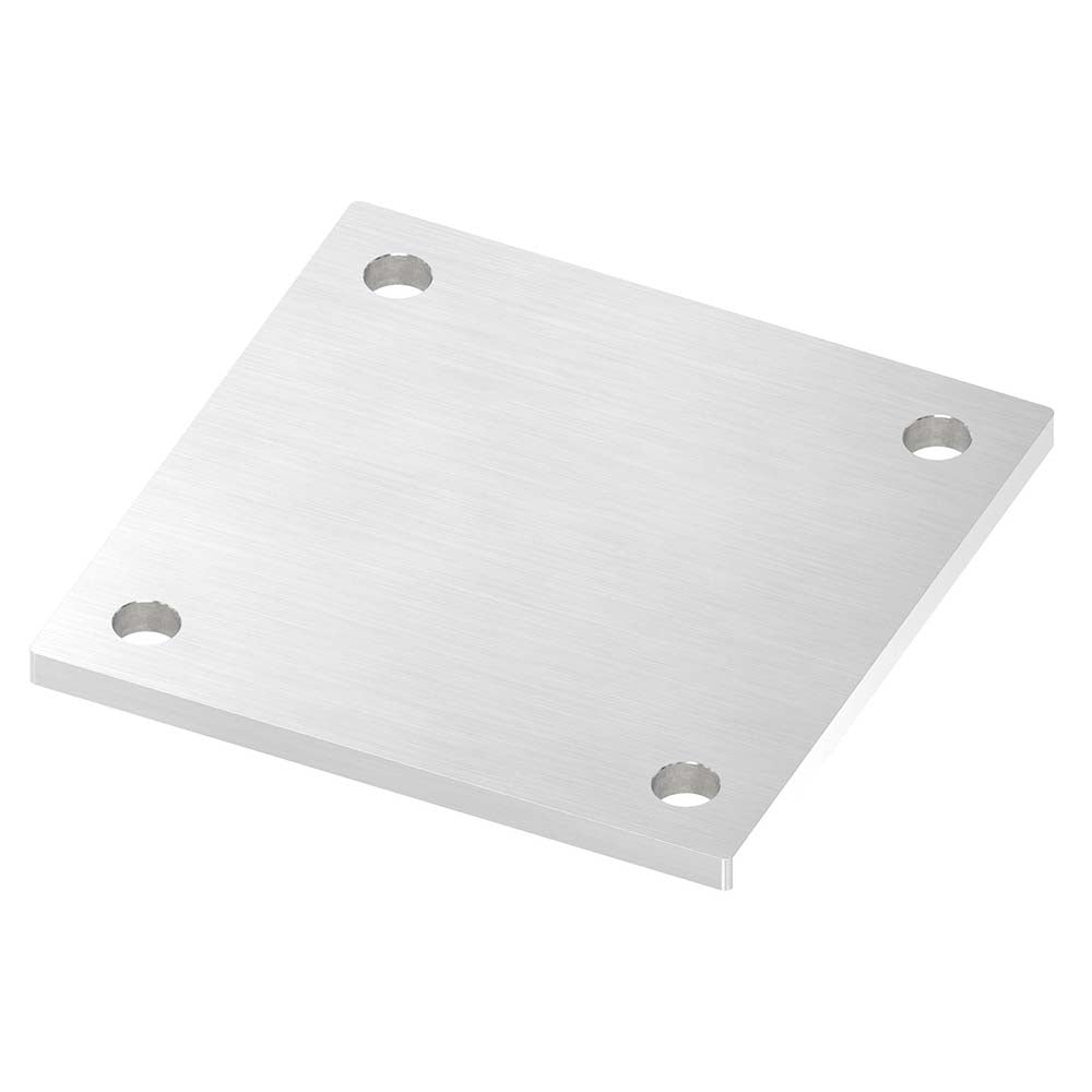 Ankerplatte 150 x 150mm, Stärke 8mm, mit vier ø 14mm Bohrungen, einseitig geschliffen