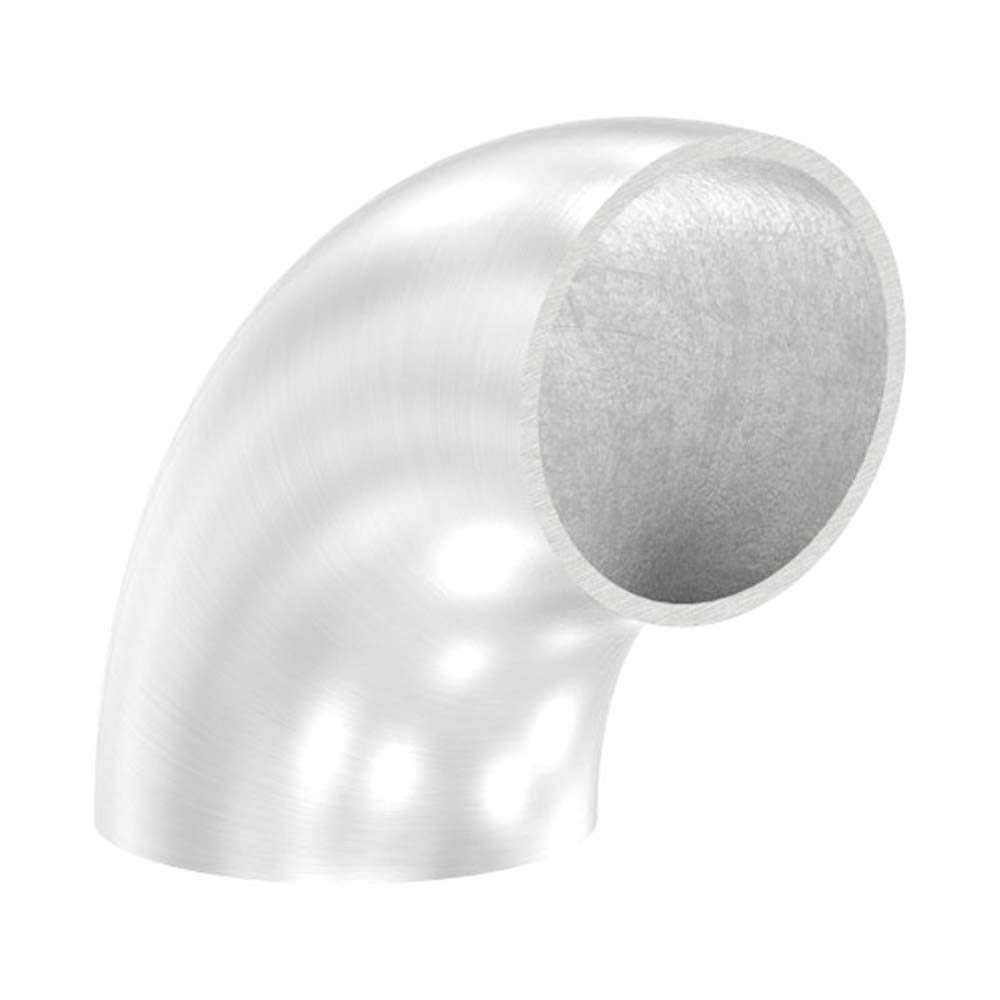 V4A 90° Bogen zum Anschweißen, für Rohr ø 42,4mm, Wandstärke 2,0mm, geschliffen