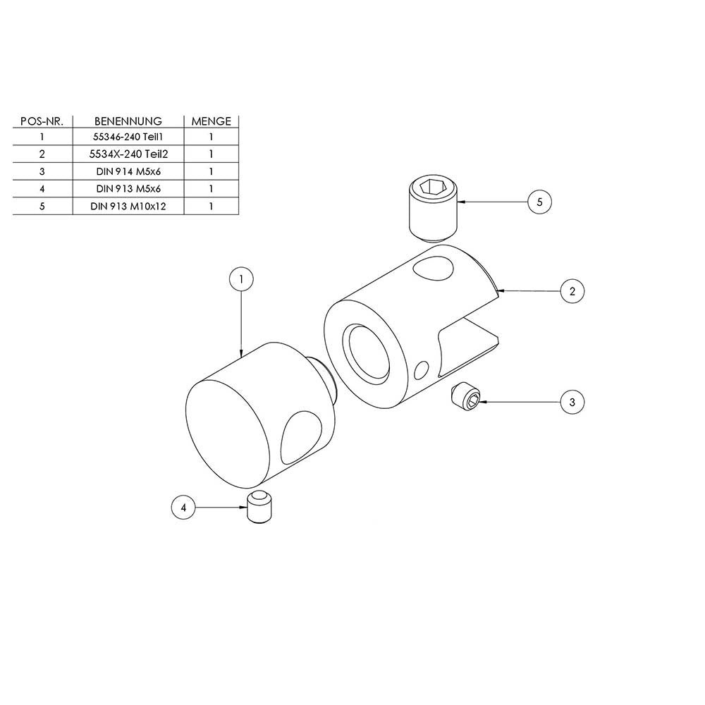 Querstabhalter-Plattenhalter, für Stab ø 12 mm, für 4-10,76mm Plattenstärke