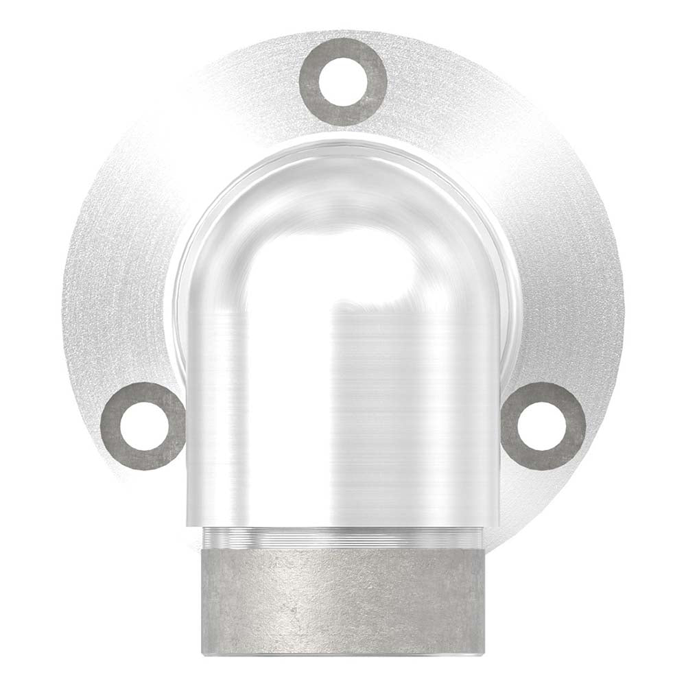 Wandhalterung kurz mit 90° Eckverbindung, für Rohr 42,4 x 2,0 mm, in V2A Edelstahl