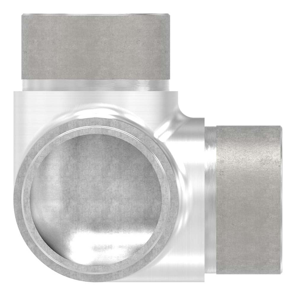 90° Ecke mit Abgang, für Rohr 42,4 x 2,0mm