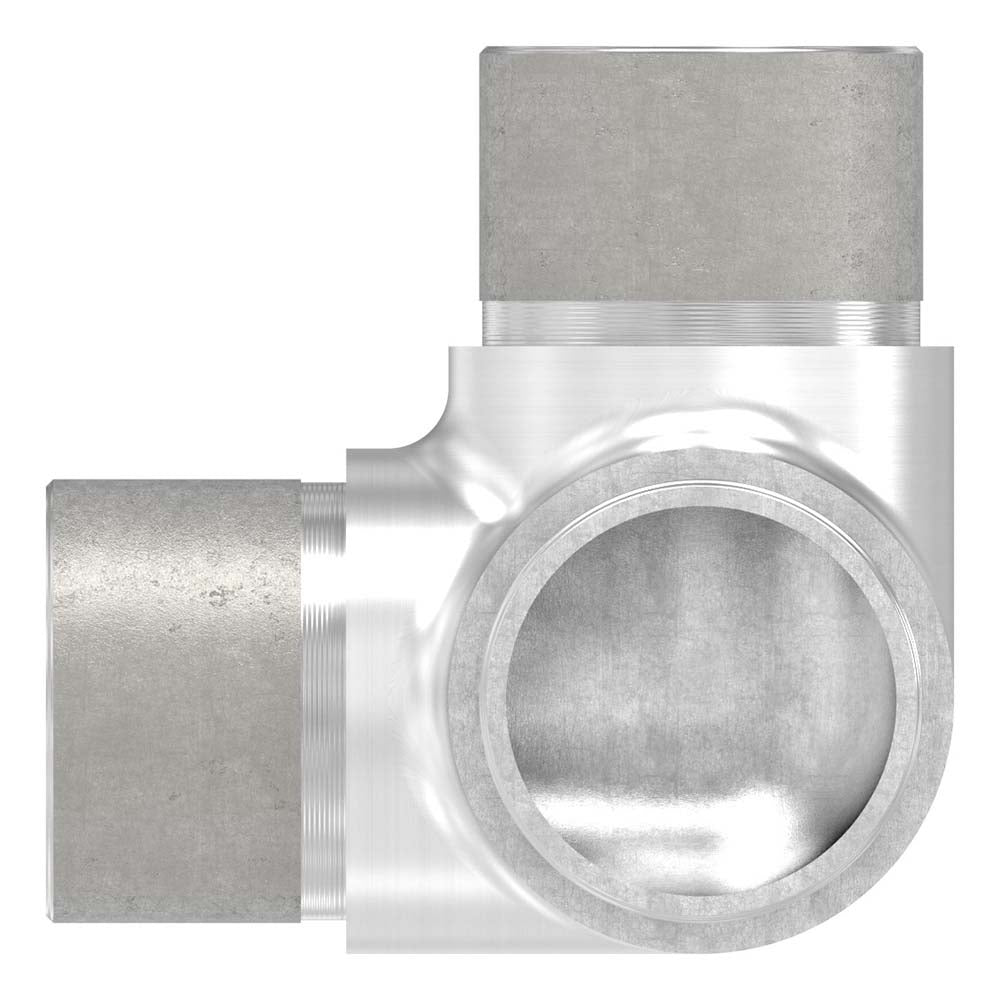 90° Ecke mit Abgang, für Rohr 33,7 x 2,0mm