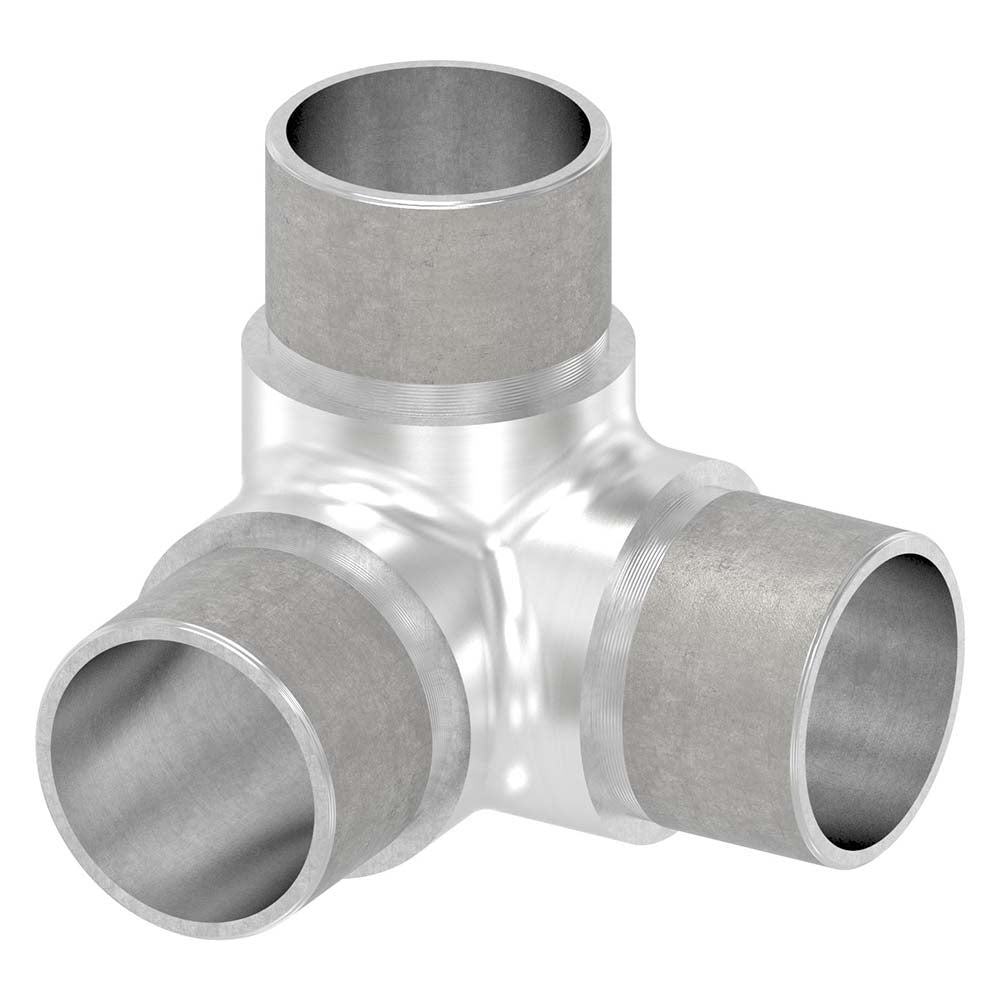 90° Ecke mit Abgang, für Rohr 33,7 x 2,0mm