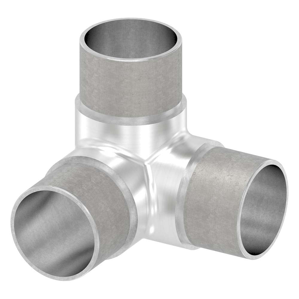 90° Ecke mit Abgang, für Rohr 48,3 x 2,0mm