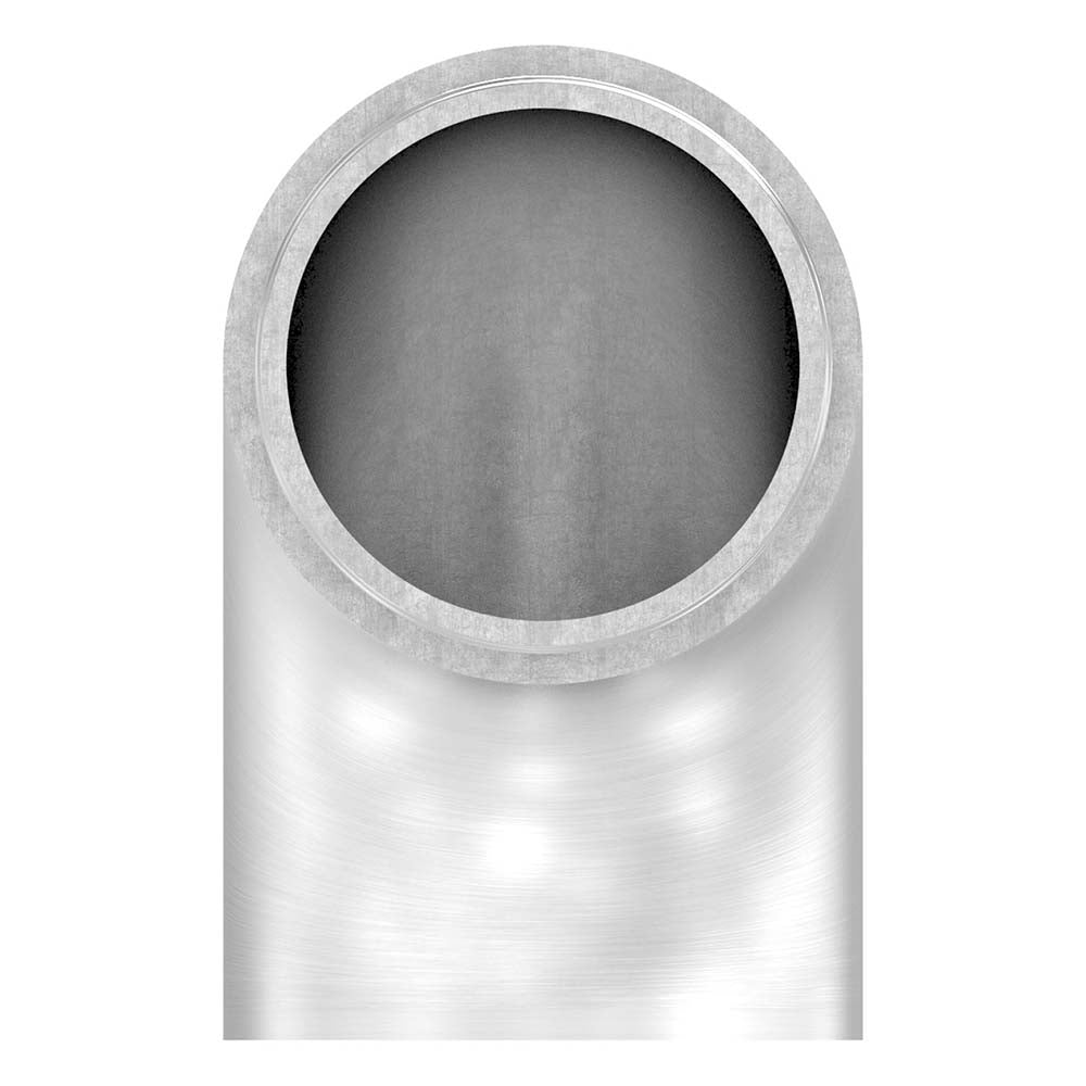 V4A Endbogen 90°, flacher Abschluss, zum Stecken und Kleben, für Rohr 42,4 x 2,0mm