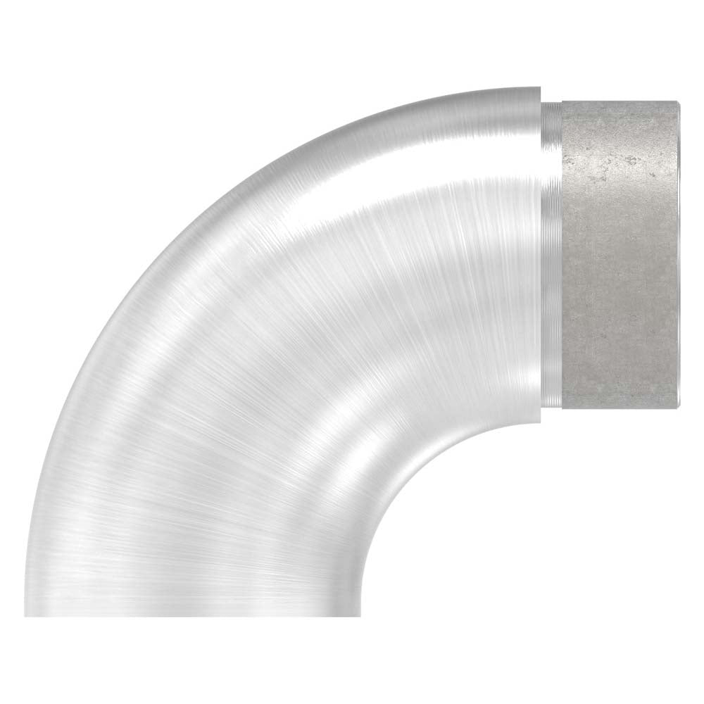 Endbogen 90°, flacher Abschluss, zum Stecken und Kleben, für Rohr 48,3 x 2,0mm