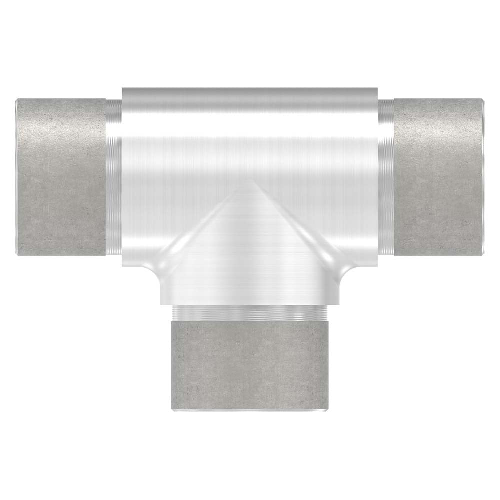 T-Stück mit 3 gleichen Abgängen, für Rohr 33,7 x 2,0mm