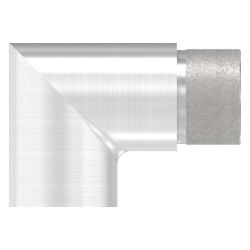Endbogen 90° scharf, flacher Abschluss, zum Stecken und Kleben, für Rohr 33,7 x 2,0mm