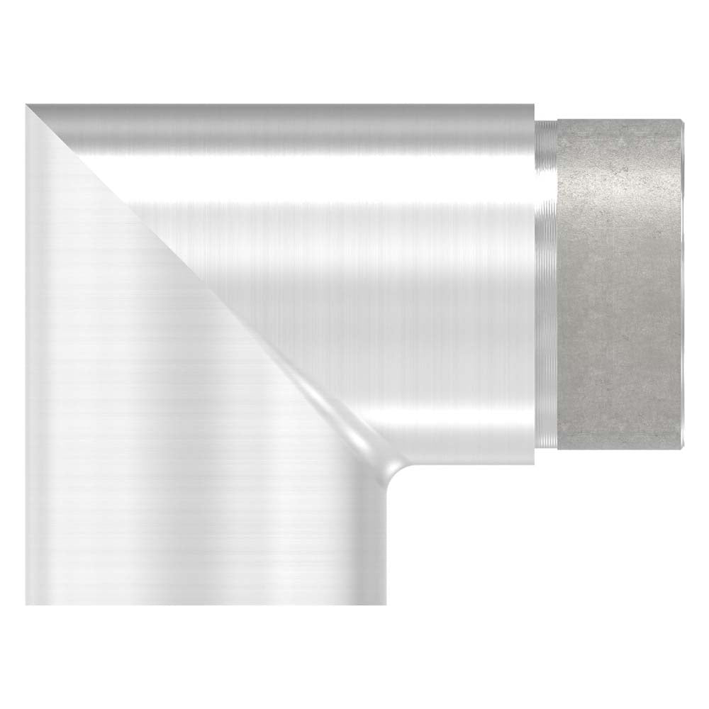 Endbogen 90° scharf, flacher Abschluss, zum Stecken und Kleben, für Rohr 48,3 x 2,0mm