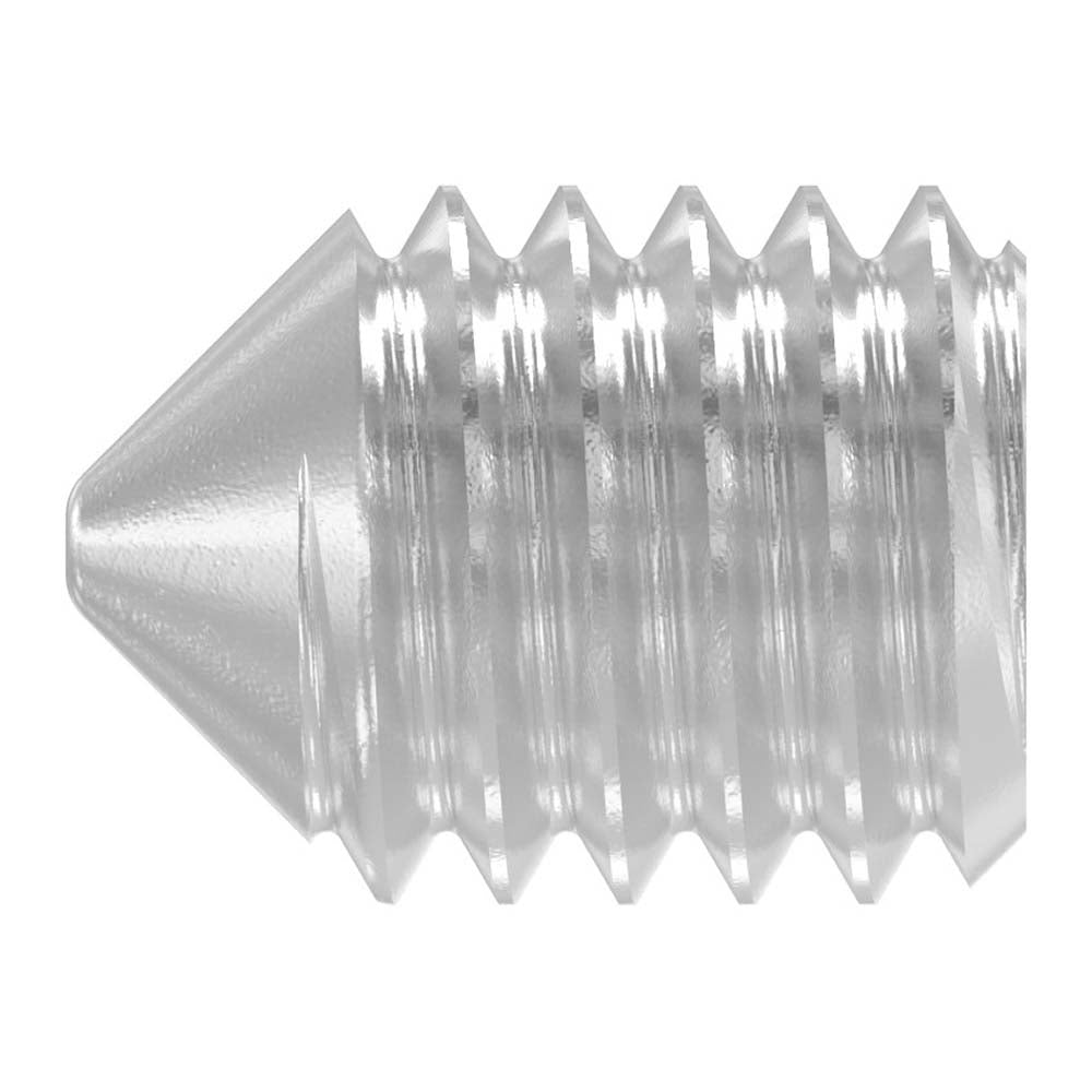 Gewindestift mit Spitze, mit Innensechskant, M6 x 8mm, DIN 914 / ISO 4027, 10er Pack