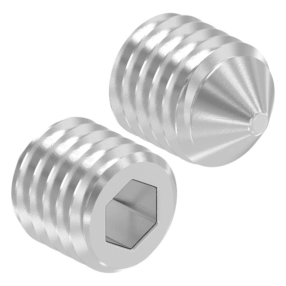 Gewindestift mit Spitze, mit Innensechskant, M8 x 10mm, DIN 914 / ISO 4027, 10er Pack
