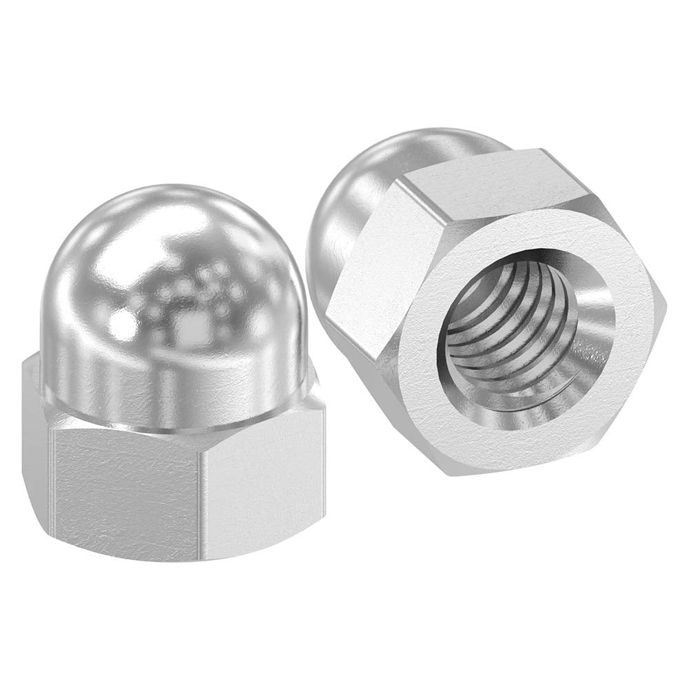 Sechskant-Hutmutter, M6, DIN 1587, 10er Pack