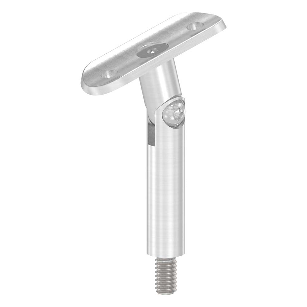 Stift ø 14mm mit M8 Gewinde und Halteplatte flexibel für ø 42,4mm Rohr, Höhe 78mm