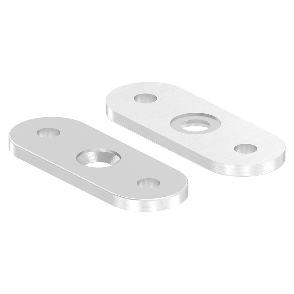 Handlaufanschlussplatte 63 x 25 x 4mm, für flachen Anschluss