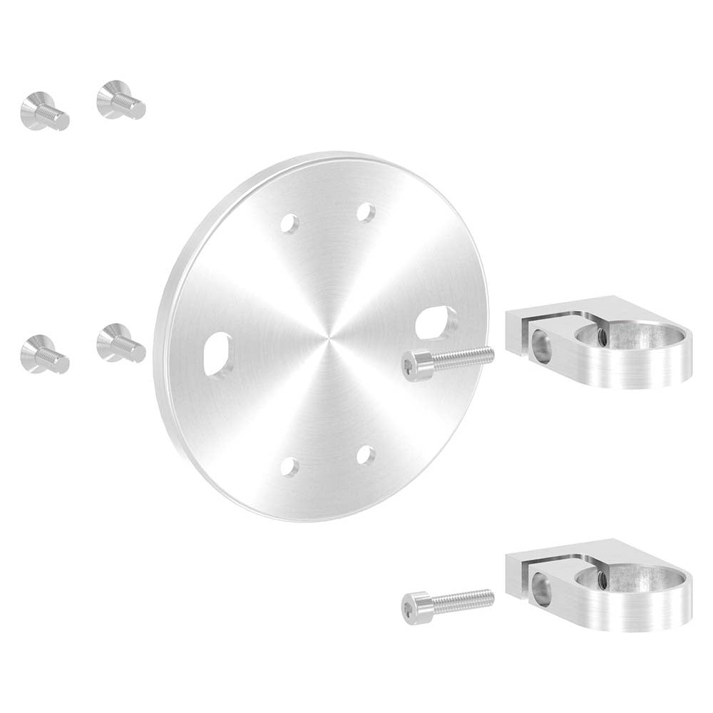 Wandanker zum Spannen, mit Platte 150 x 10mm, für 42,4mm Rohr