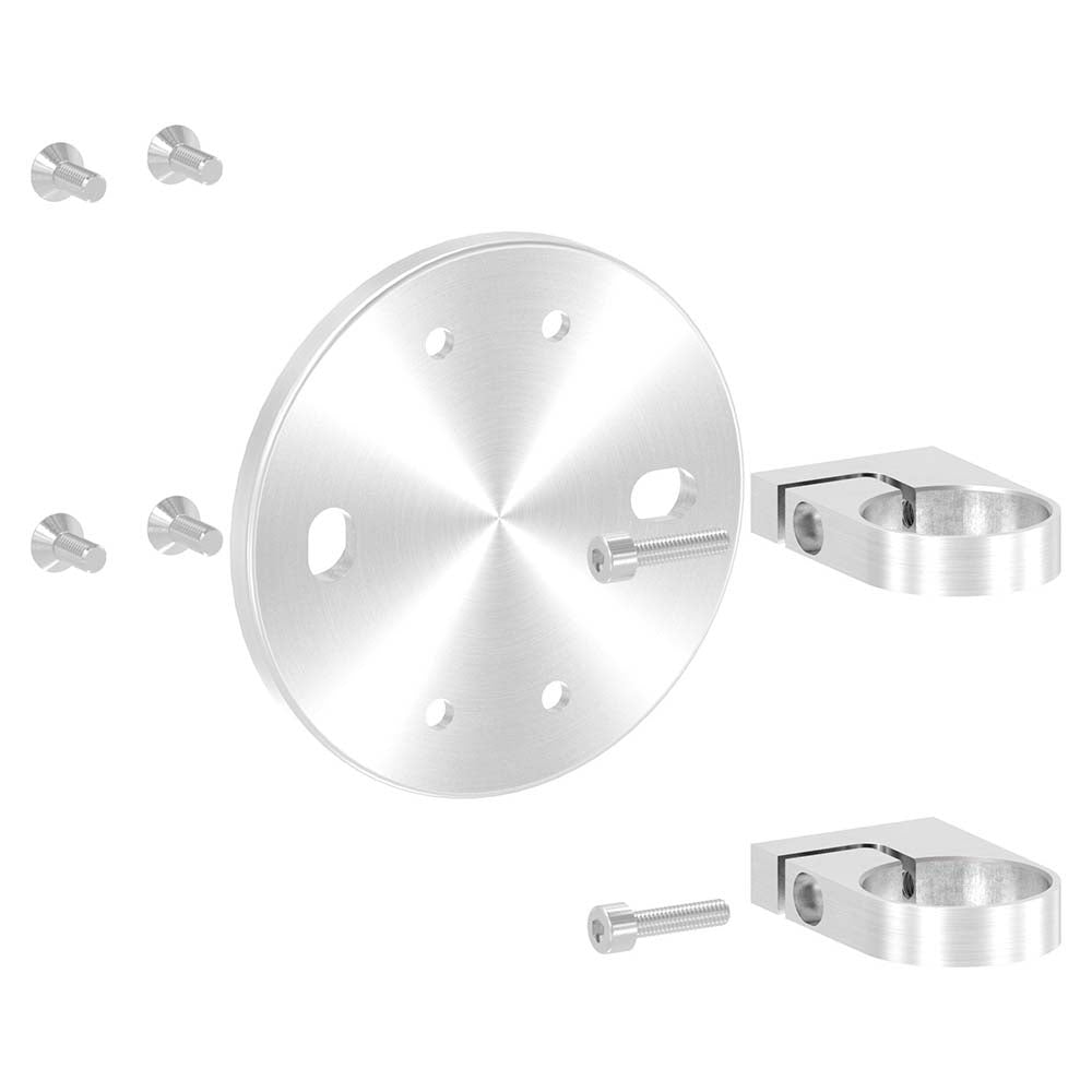 Wandanker zum Spannen, mit Platte 150 x 10mm, für 48,3mm Rohr