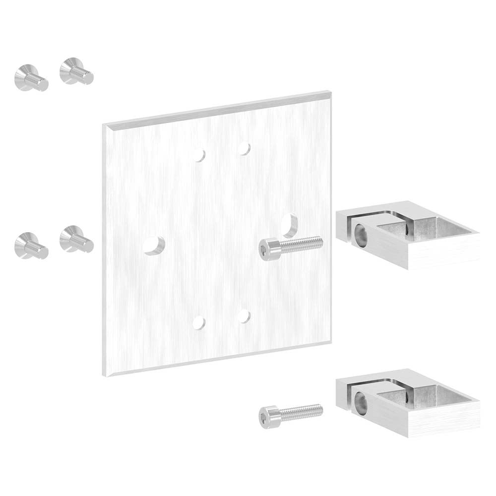 Wandanker zum Spannen, mit Platte 130 x 150 x 10mm, für 40 x 40mm Rohr
