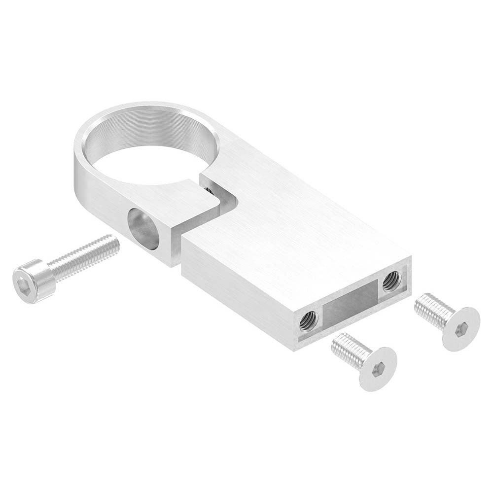 Edelstahl-Spannring, für Rohr ø 42,4mm, Wandabstand 80mm