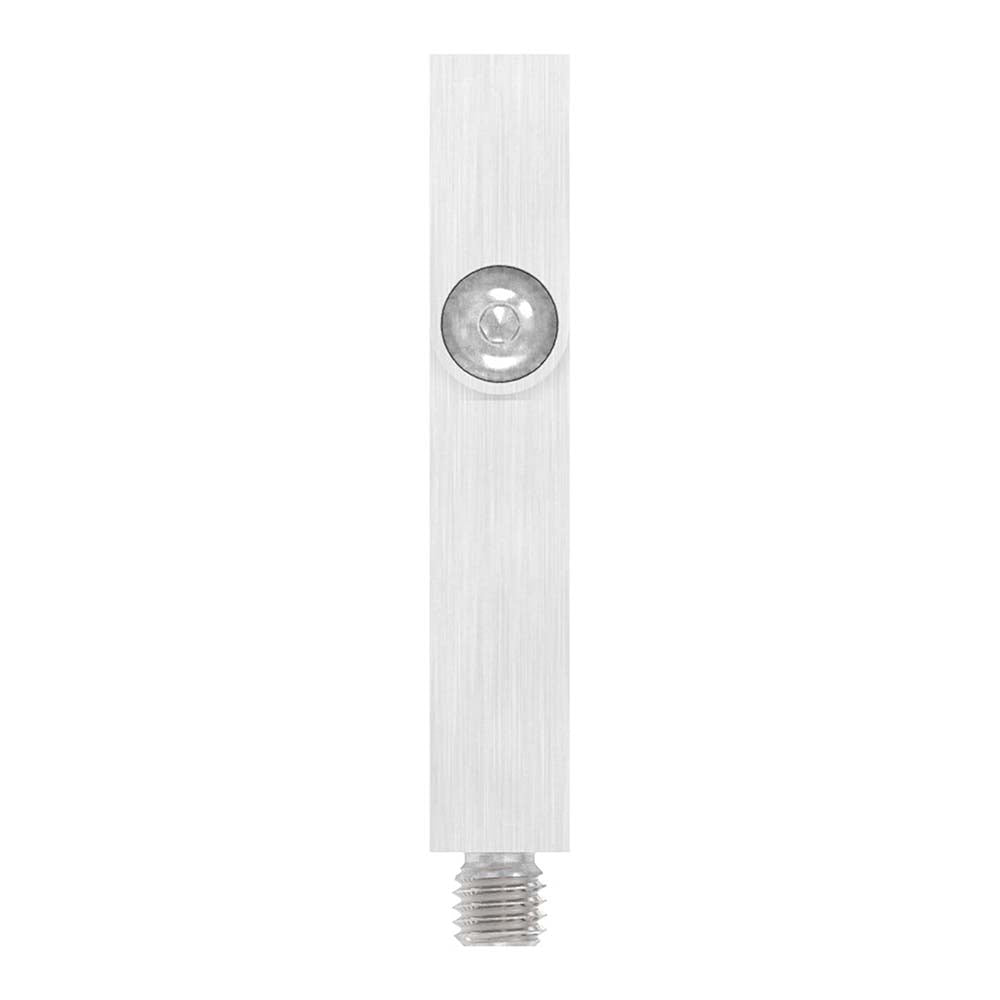 12 x 12mm Vierkant-Stift mit Gelenk, mit M8 x 9mm Außengewinde unten und M6 x 15mm Innengewinde oben, Länge 68mm