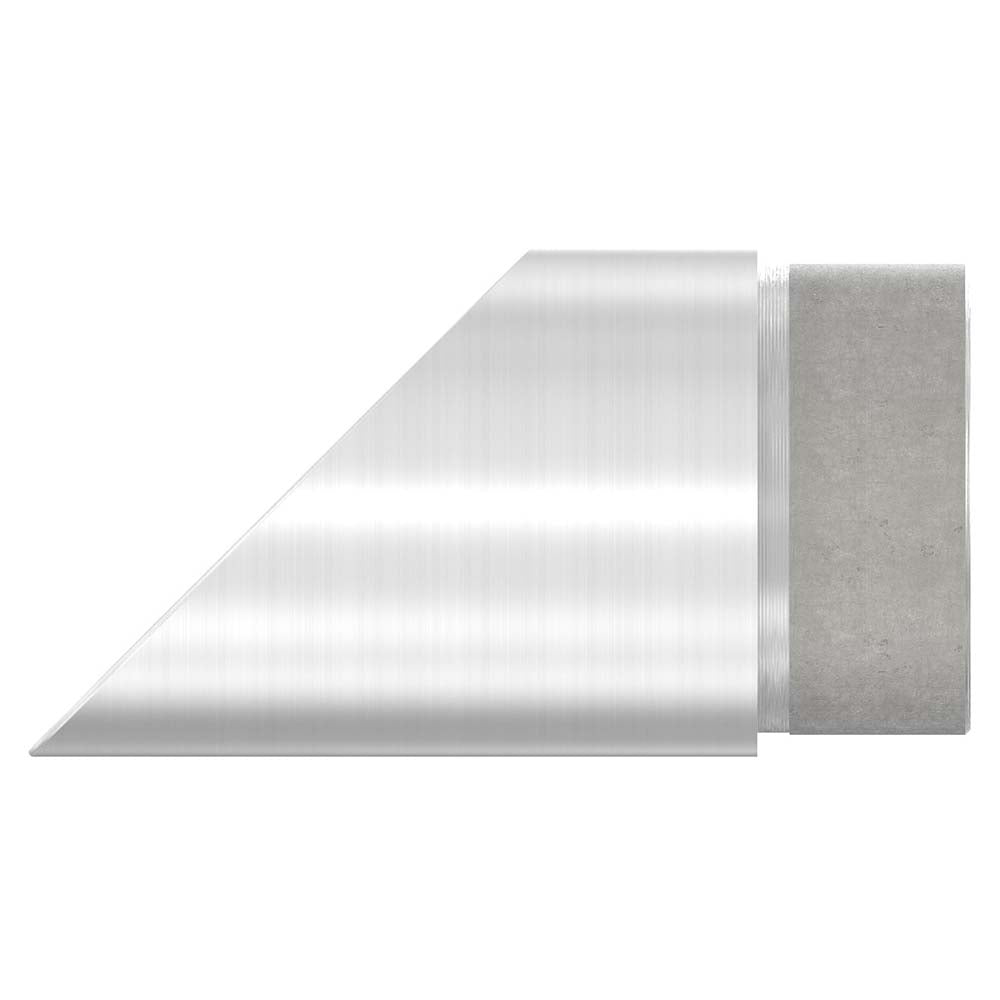 Endstück 45° abgeschrägt, zum Stecken und Kleben, für Rohr 48,3 x 2,0mm