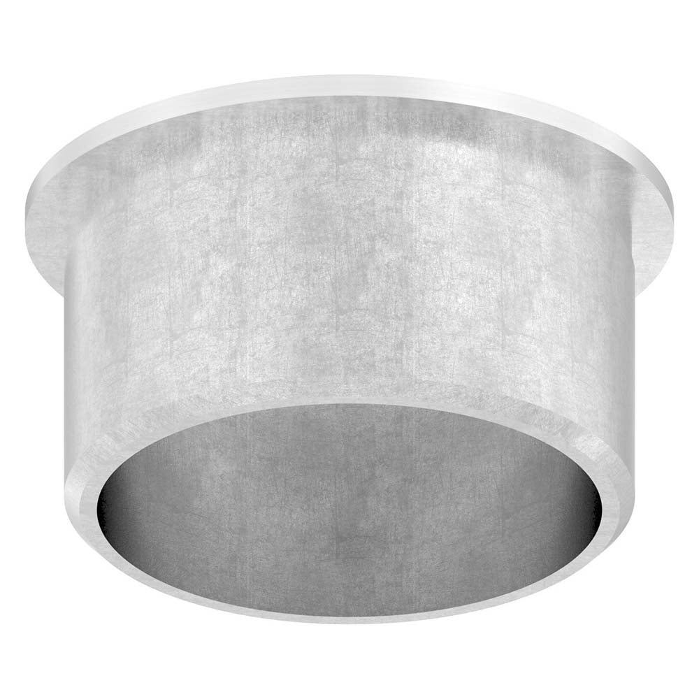Endkappe leicht gewölbt mit M8 Innengewinde, hohl, für Rohr ø 42,4 x 2,6mm, zum Einkleben