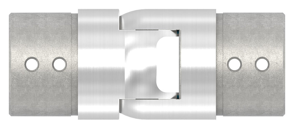 Rohrverbinder aufwärts, flexibel 25 - 55°, für Glasleistenrohr ø 42,4 x 1,5mm, V2A