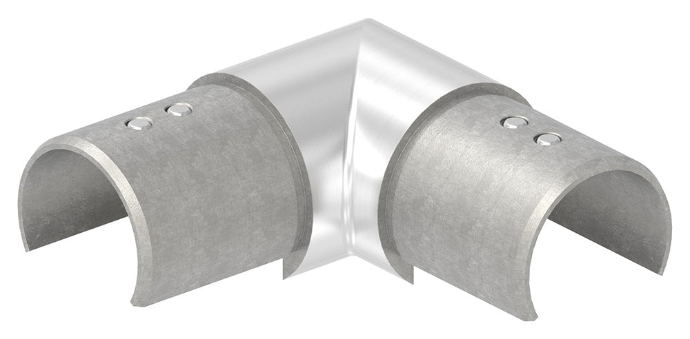 Verlaufsecke 90 Grad für Glasleistenrohr 42,4 x 1,5mm, V2A