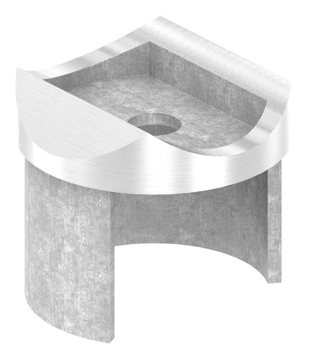 Rohrsattel (T-Verbindung) für Glasleistenrohr ø 48,3 x 1,5mm, V4A