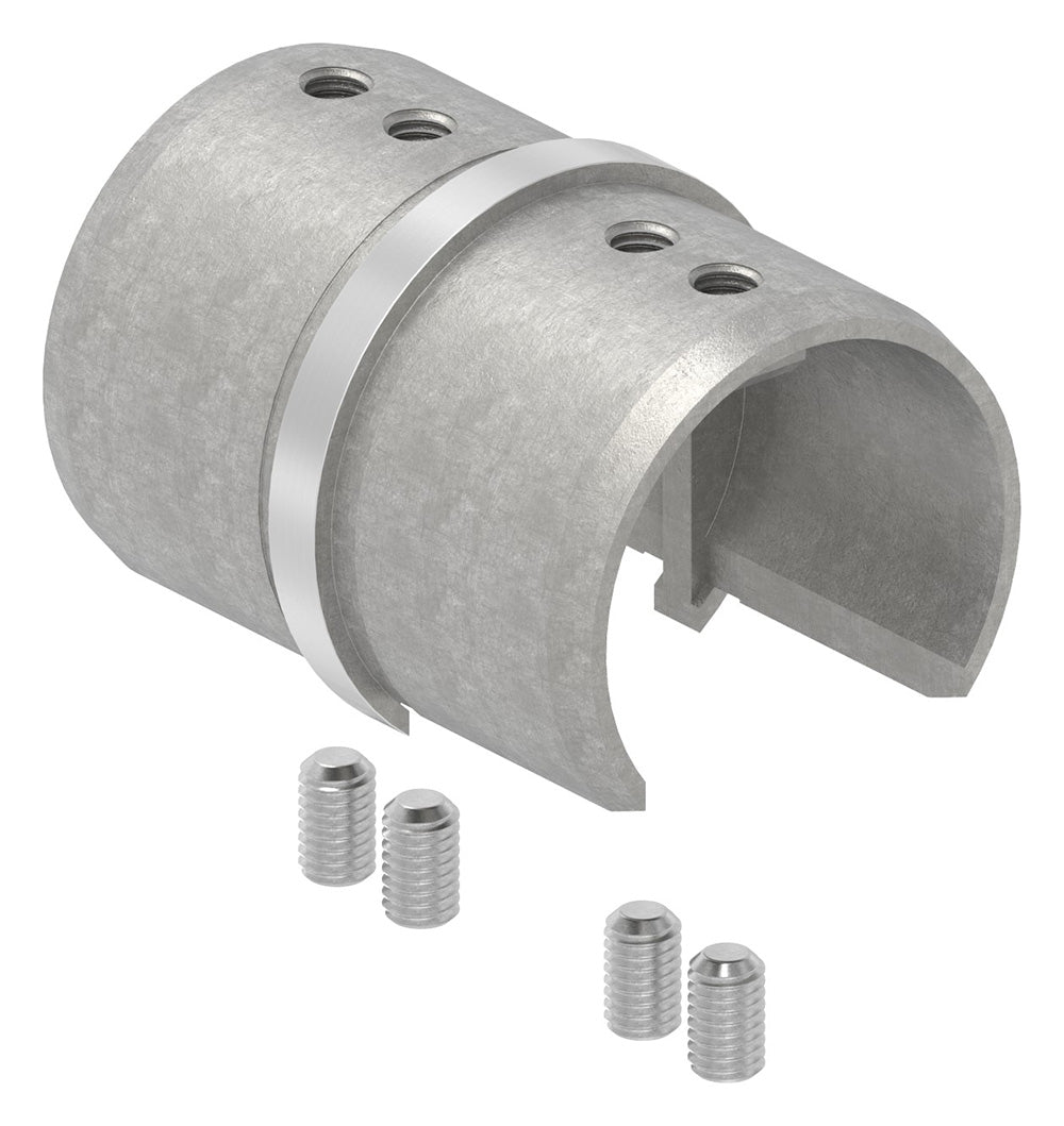 Rohrverbinder für Glasleistenrohr ø 48,3 x 1,5mm, V4A
