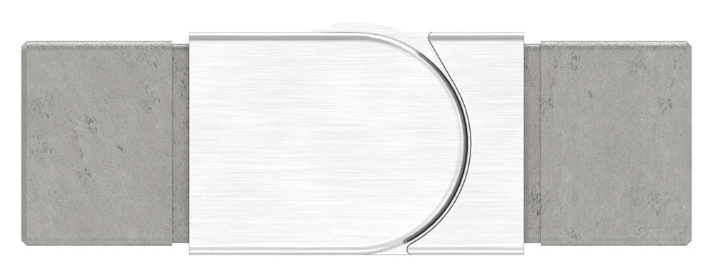 Rohrverbinder aufwärts, flexibel 25 - 55°, für Glasleistenrohr 40 x 40 x 1,5mm, V4A