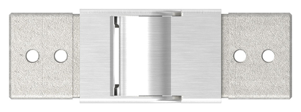 Rohrverbinder aufwärts, flexibel 25 - 55°, für Glasleistenrohr 40 x 40 x 1,5mm, V4A