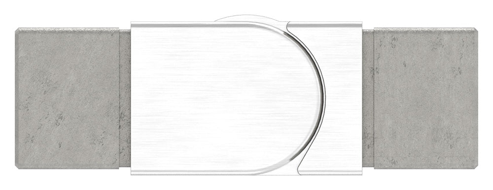 Rohrverbinder abwärts, flexibel 25 - 55°, für Glasleistenrohr 40 x 40 x 1,5mm, V4A