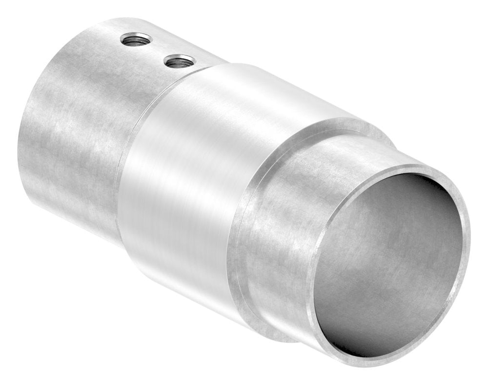 Nutrohr-Adapter, auf Rohr ø 42,4 x 2,0mm, für Glasleistenrohr ø 42,4 x 1,5mm, V4A