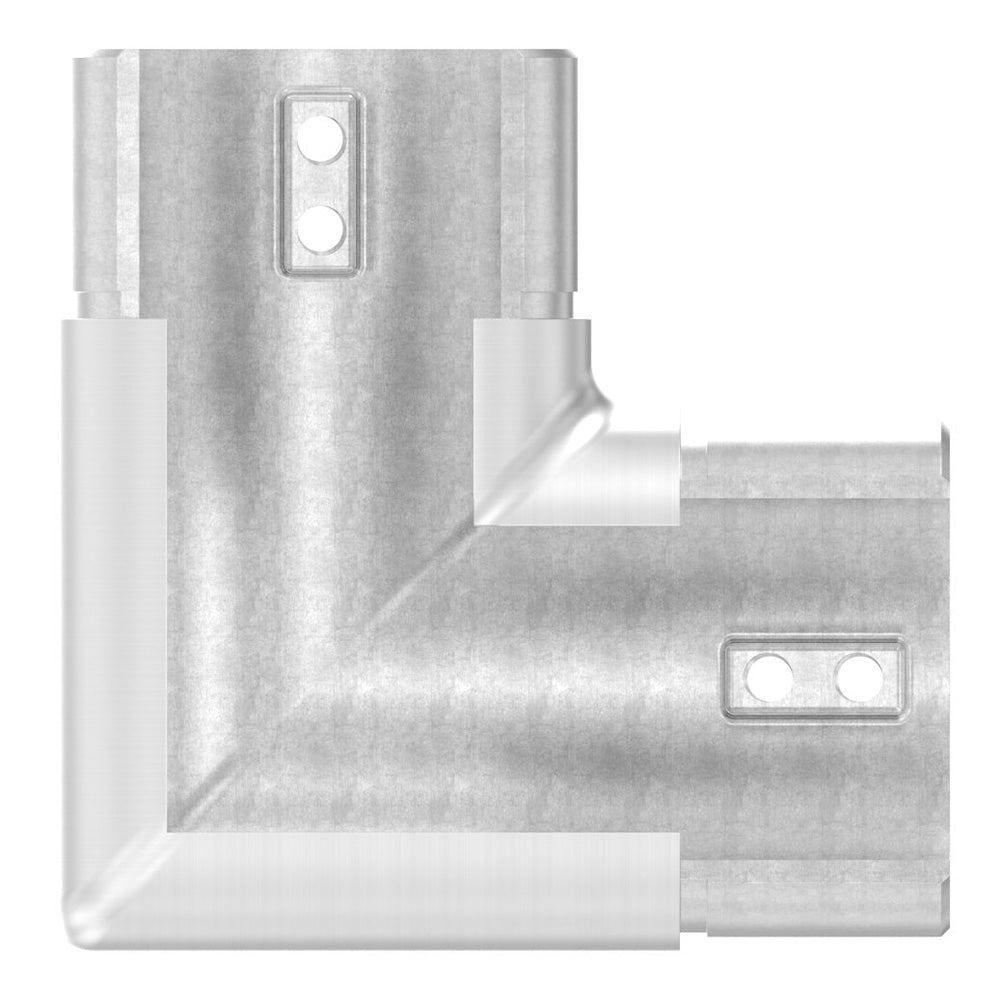 Verlaufsecke 90 Grad für Glasleistenrohr 60,3 x 1,5mm, V4A