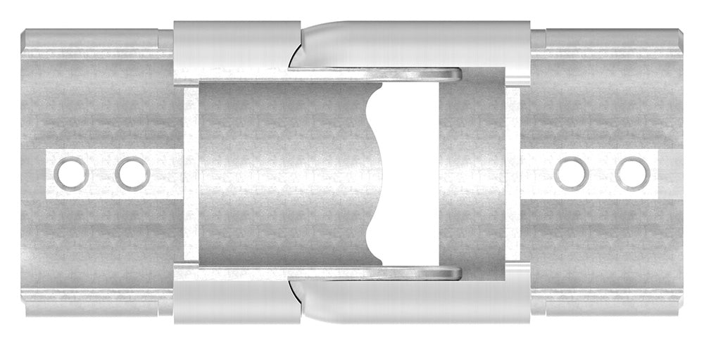 Rohrverbinder aufwärts, flexibel 25 - 55°, für Glasleistenrohr ø 60,3 x 1,5mm, V4A