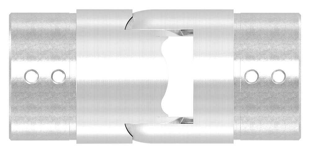 Rohrverbinder aufwärts, flexibel 25 - 55°, für Glasleistenrohr ø 60,3 x 1,5mm, V4A